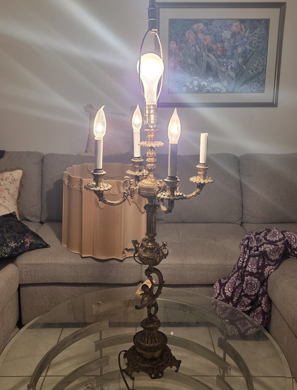 Solid Brass Table Lamp From The 1930s To The 1950s Made By Mariner SA